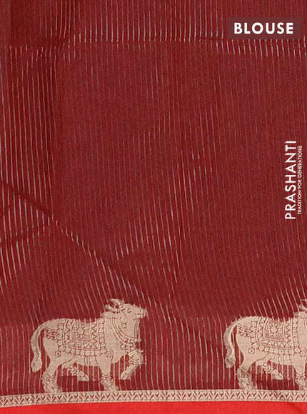 Semi dupion saree black and maroon with allover bandhani thread woven buttas and pichwai border