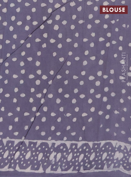 Jaipur cotton saree grey with allover waril prints and printed border