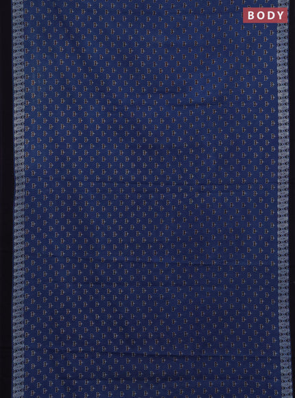 Jaipur cotton saree indigo blue with allover butta prints and printed border