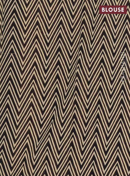 Jaipur cotton saree black with allover butta prints and printed border