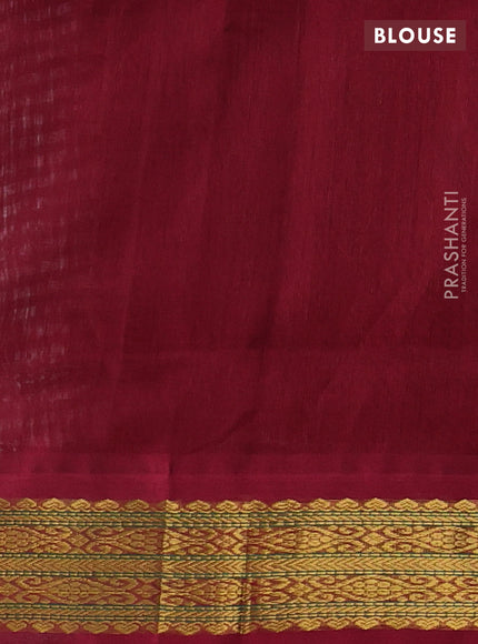Silk cotton saree black and maroon with allover paalum pazhamum checked pattern and zari woven korvai border