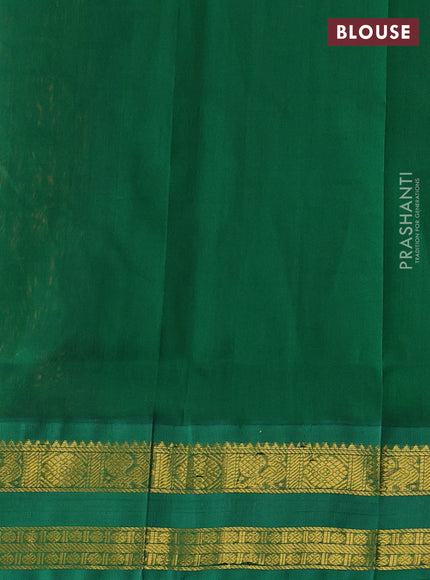 Silk cotton saree candy pink and green with allover paalum pazhamum checked pattern and zari woven korvai border