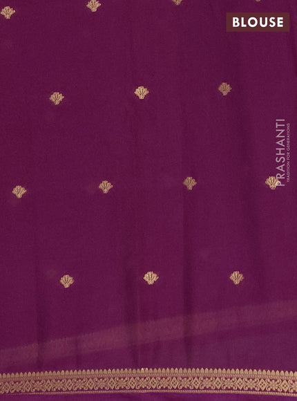 Semi mysore silk saree wine shade with allover zari woven buttas and zari woven border