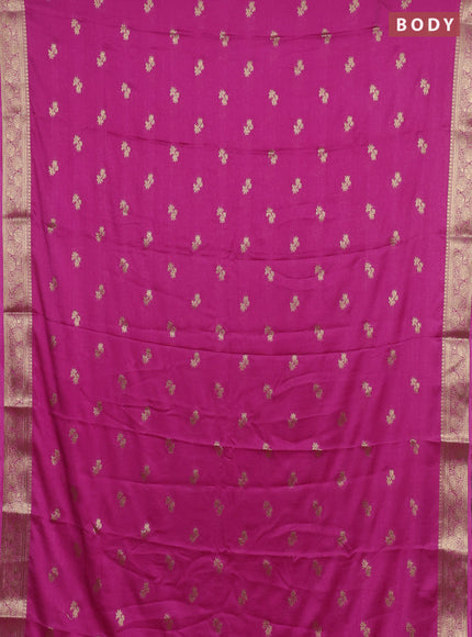 Semi mysore silk saree light pink with allover zari woven buttas and zari woven border