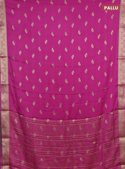 Semi mysore silk saree light pink with allover zari woven buttas and zari woven border