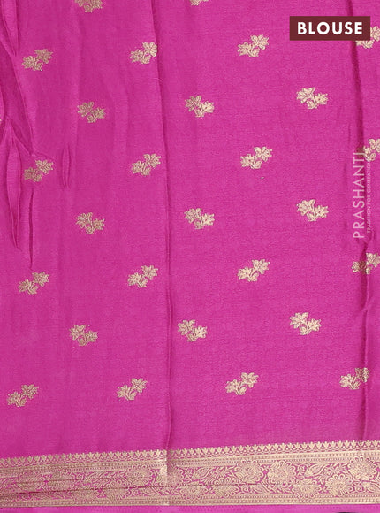 Semi mysore silk saree light pink with allover zari woven buttas and zari woven border