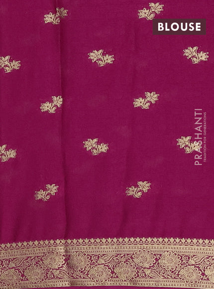 Semi mysore silk saree pink with allover zari woven buttas and zari woven border