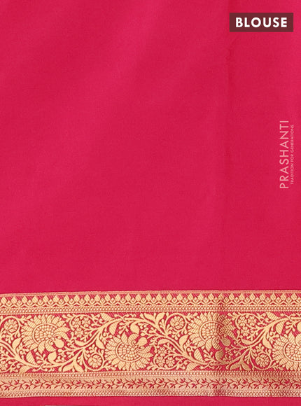 Semi mysore silk saree pink shade with plain body and zari woven border
