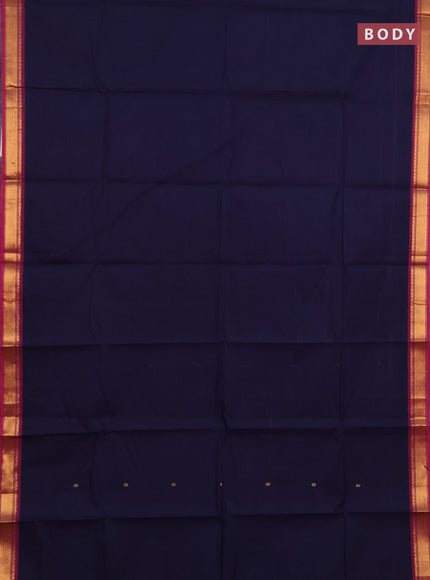 Chettinad cotton saree violet and magenta pink with zari woven buttas and small zari woven border