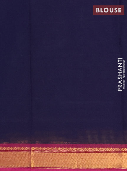 Chettinad cotton saree violet and magenta pink with zari woven buttas and small zari woven border