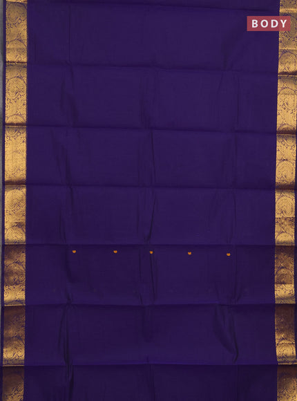 Chettinad cotton saree violet with thread woven buttas and zari woven border