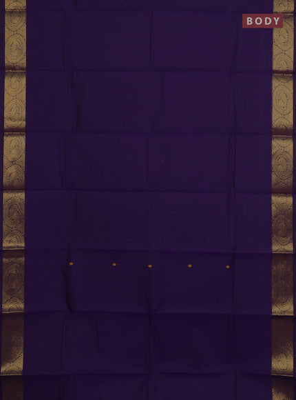 Chettinad cotton saree violet with thread woven buttas and zari woven border