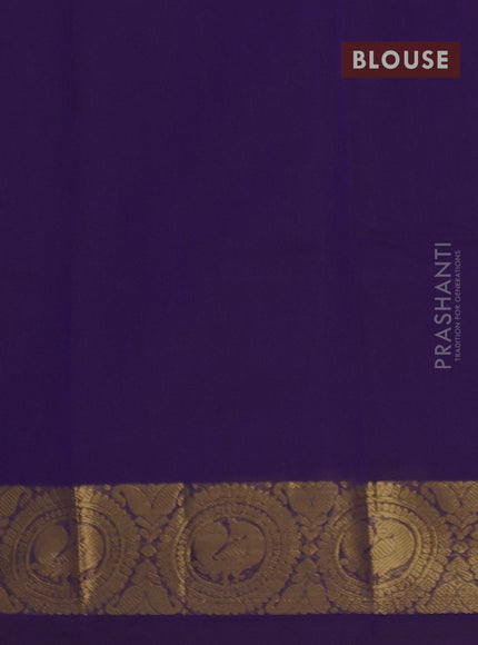 Chettinad cotton saree violet with thread woven buttas and zari woven border