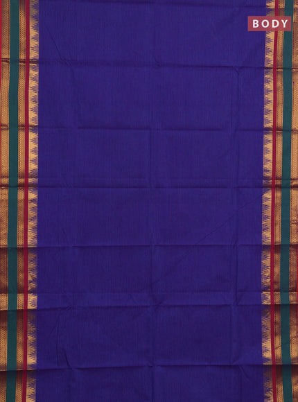 Chettinad cotton saree violet and maroon with allover thread weaves pattern and zari woven border