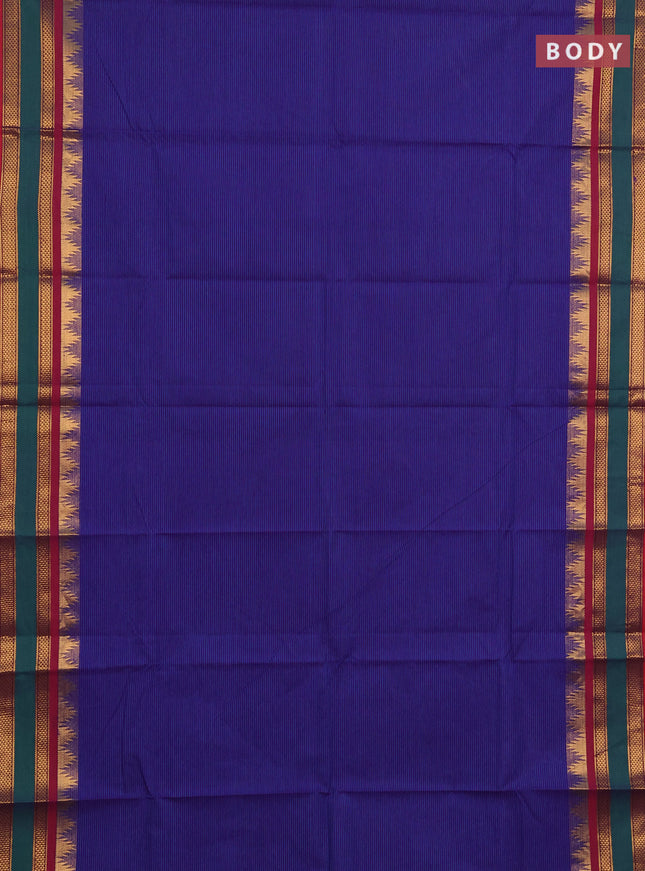 Chettinad cotton saree violet and maroon with allover thread weaves pattern and zari woven border