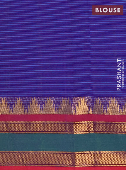 Chettinad cotton saree violet and maroon with allover thread weaves pattern and zari woven border