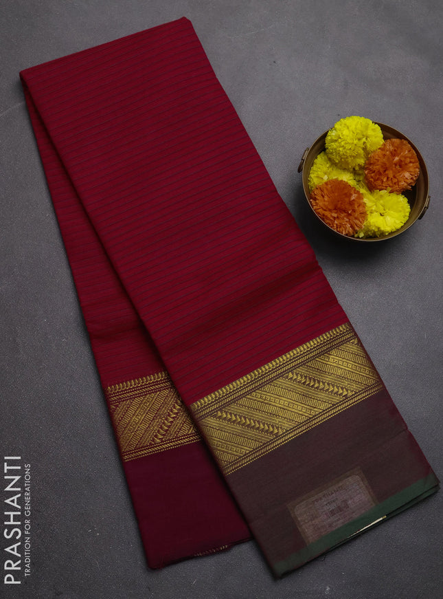 Chettinad cotton saree pink with allover thread weaves and ganga jamuna border