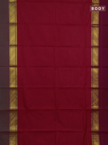 Chettinad cotton saree pink with allover thread weaves and ganga jamuna border