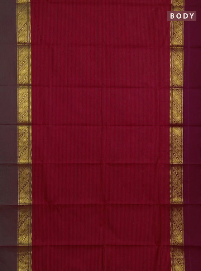 Chettinad cotton saree pink with allover thread weaves and ganga jamuna border