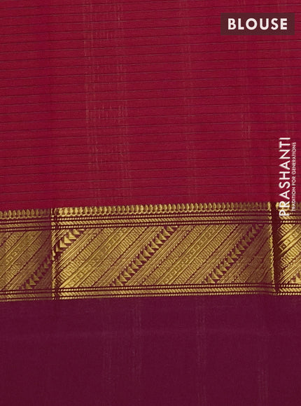 Chettinad cotton saree pink with allover thread weaves and ganga jamuna border
