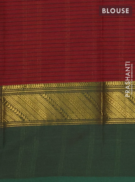 Chettinad cotton saree maroon with allover thread weaves and ganga jamuna border