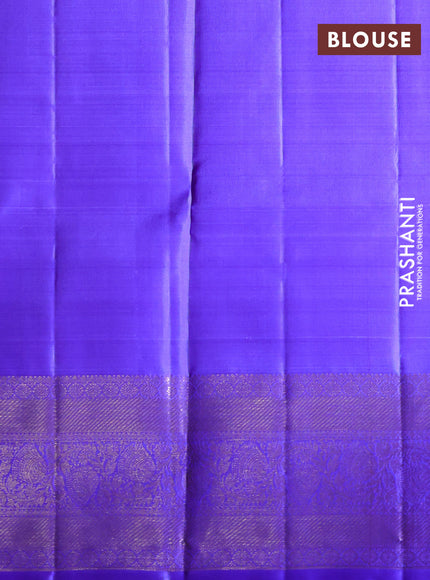 Pure kanchipuram silk lehenga dhawani pink and violet with zari woven buttas and rich zari woven border