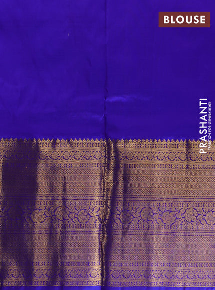 Pure kanchipuram silk lehenga dhawani dual shade of pink and violet with allover zari woven buttas and long rich zari woven border