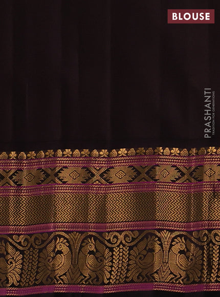 Pure gadwal silk saree yellow and black with allover zari checks & buttas and rich zari woven border