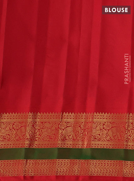 Pure gadwal silk saree purple and red with zari woven buttas and temple design rettapet zari woven border