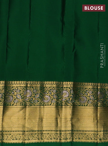 Pure gadwal silk saree dual shade of pink and green with zari woven buttas and rich zari woven border