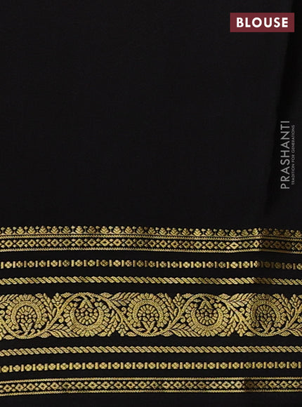 Pure mysore silk saree orange and coffee brown with allover zari checks & buttas and zari woven border