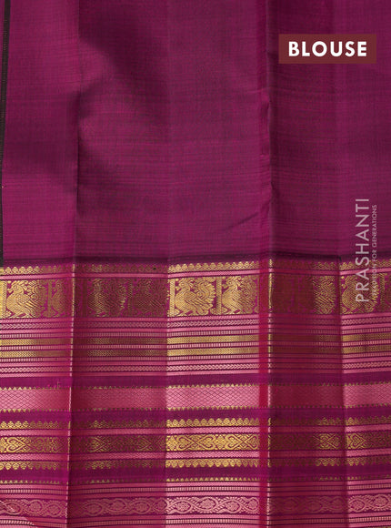 Lilac & Purple Pure kanchipuram silk saree Korvai Border