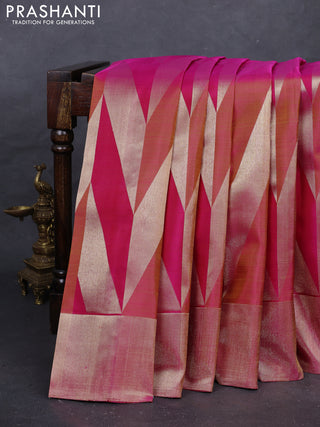 Pink Pure Kanchipuram Designer Silk Saree pink and Bridal kanchipuram