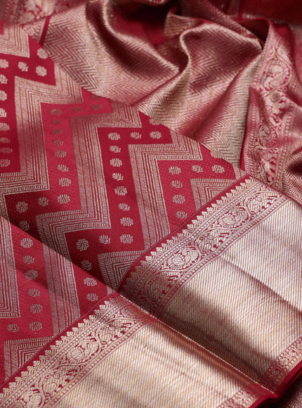 Red Pure Kanchipuram Silk Saree Rangkat red and Bridal kanchipuram