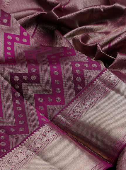 Magenta Pink Pure Kanchipuram Silk Saree Rangkat magenta pink and Bridal kanchipuram