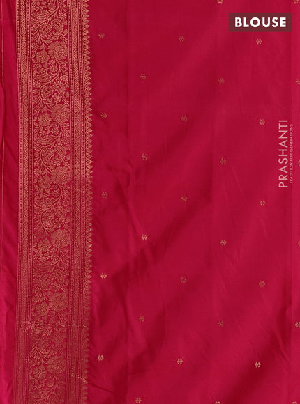 Semi kanchipuram soft silk saree dual shade of purple and pink with allover thread & zari weaves and zari woven border
