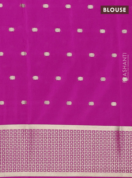 Semi mysore silk saree pink shade with allover zari woven buttas and zari woven border