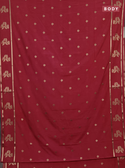 Semi mysore silk saree mauve pink with zari woven buttas and rettapet zari woven butta border