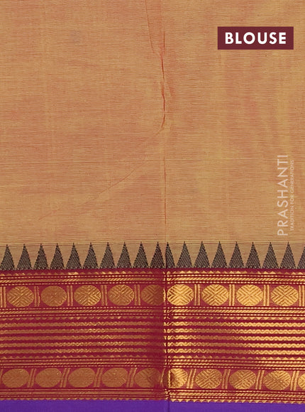 Chettinad cotton saree dual shade of mustard yellow and wine shade with thread woven buttas and temple design zari woven border