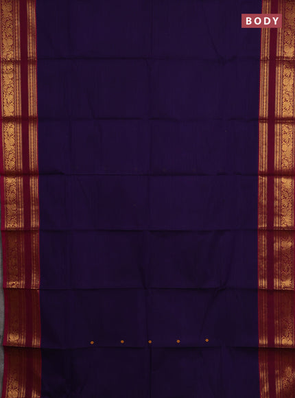 Chettinad cotton saree violet and magenta pink with thread woven buttas and zari woven border