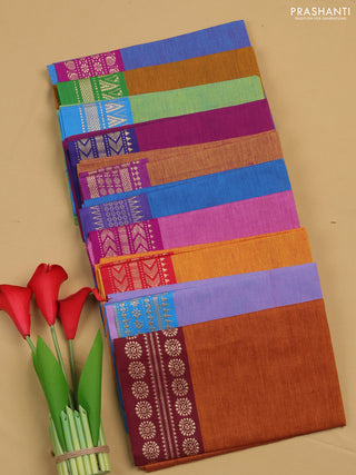 Chettinad cotton blouse bit assorted colours & design and pack of 10