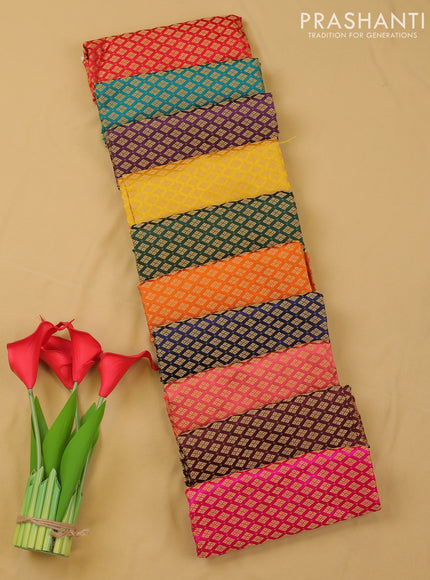 Brocade blouse bit multi colour and pack of 10