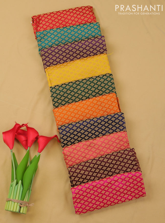 Brocade blouse bit multi colour and pack of 10