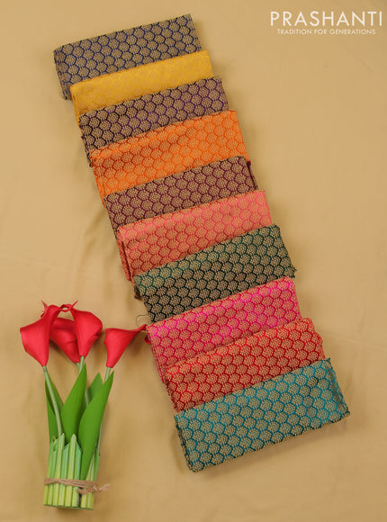 Brocade blouse bit multi colour and pack of 10