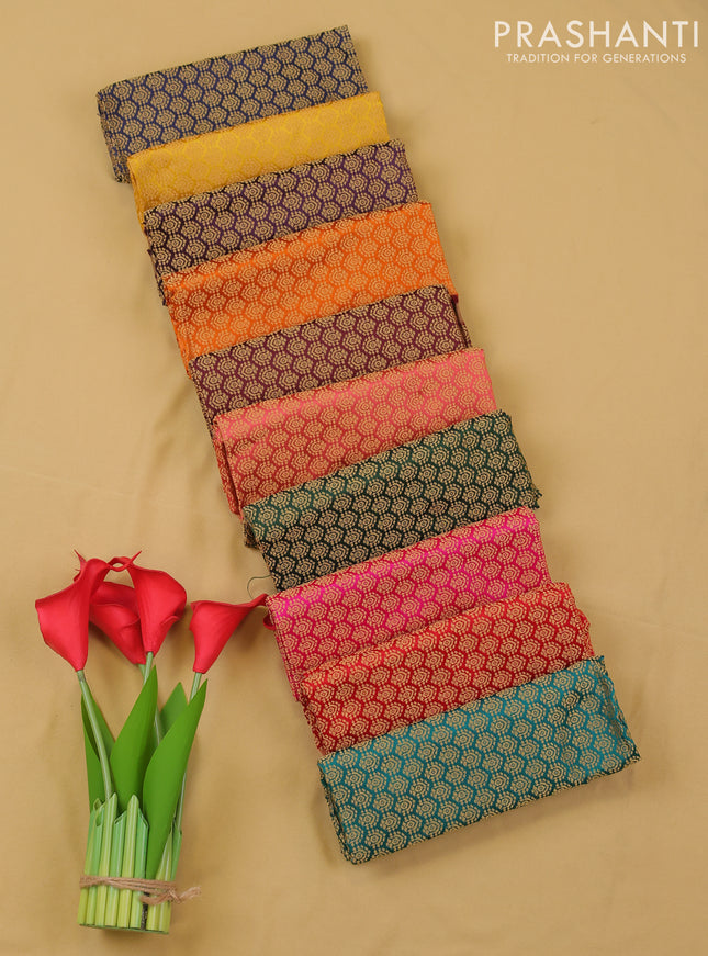 Brocade blouse bit multi colour and pack of 10