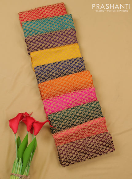 Brocade blouse bit multi colour and pack of 10