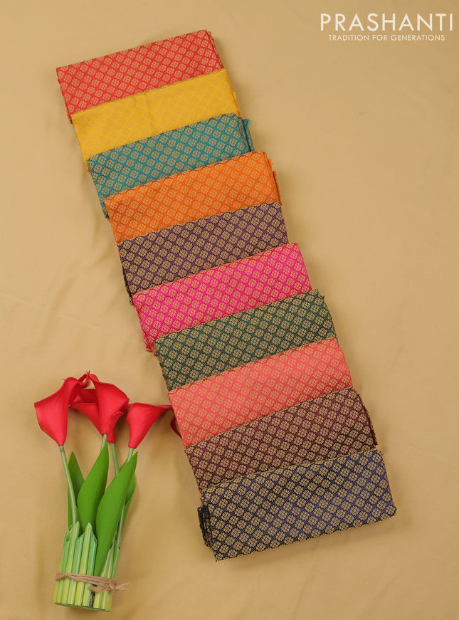 Brocade blouse bit multi colour and pack of 10