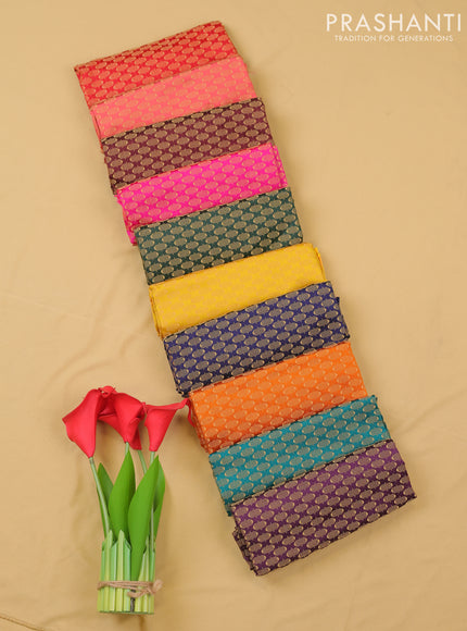 Brocade blouse bit multi colour and pack of 10
