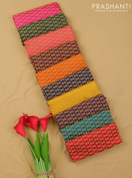 Brocade blouse bit multi colour and pack of 10