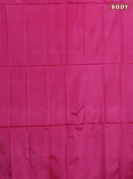 Banana pith saree pink and lavender with thread woven buttas in borderless style